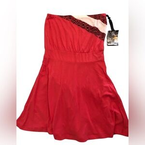 Industry Cherry Strapless Cotton Mini Dress
Size Small